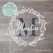 Name STENCIL or DECAL / Wreath Monogram / Wood Sign Stencil / Wall Decal / One-Time Use Adhesive Vinyl Stencil / Removeable Vinyl Decal