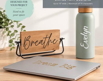Small Custom Text Stencil or Decal | Personalized Name & Word Vinyl Lettering | Small Decal for Water Bottles, Signs and DIY Projects