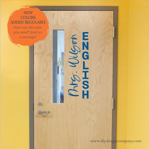 Teacher Name and Grade DECAL / Teacher Name and Class Decal / Classroom Decal / Door Decal / Wall Decal