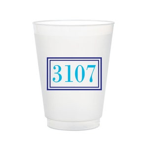 Custom Address Frost Flex Cups, Personalized Housewarming Party Decor, Shatterproof Party Cups, Home Address Decor