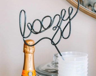 Boozy Crazy Straw, Black Party Crazy Straw, BPA Phthalate Free Plastic Party Straw, Party Supplies, 21st Birthday Party Supplies