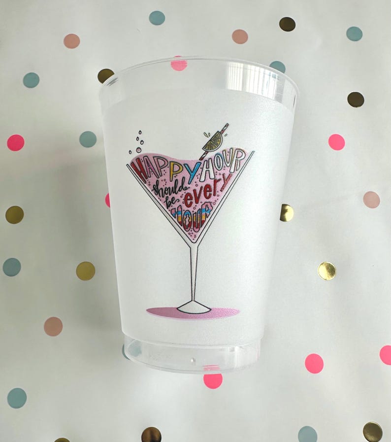 happy hour martini cups