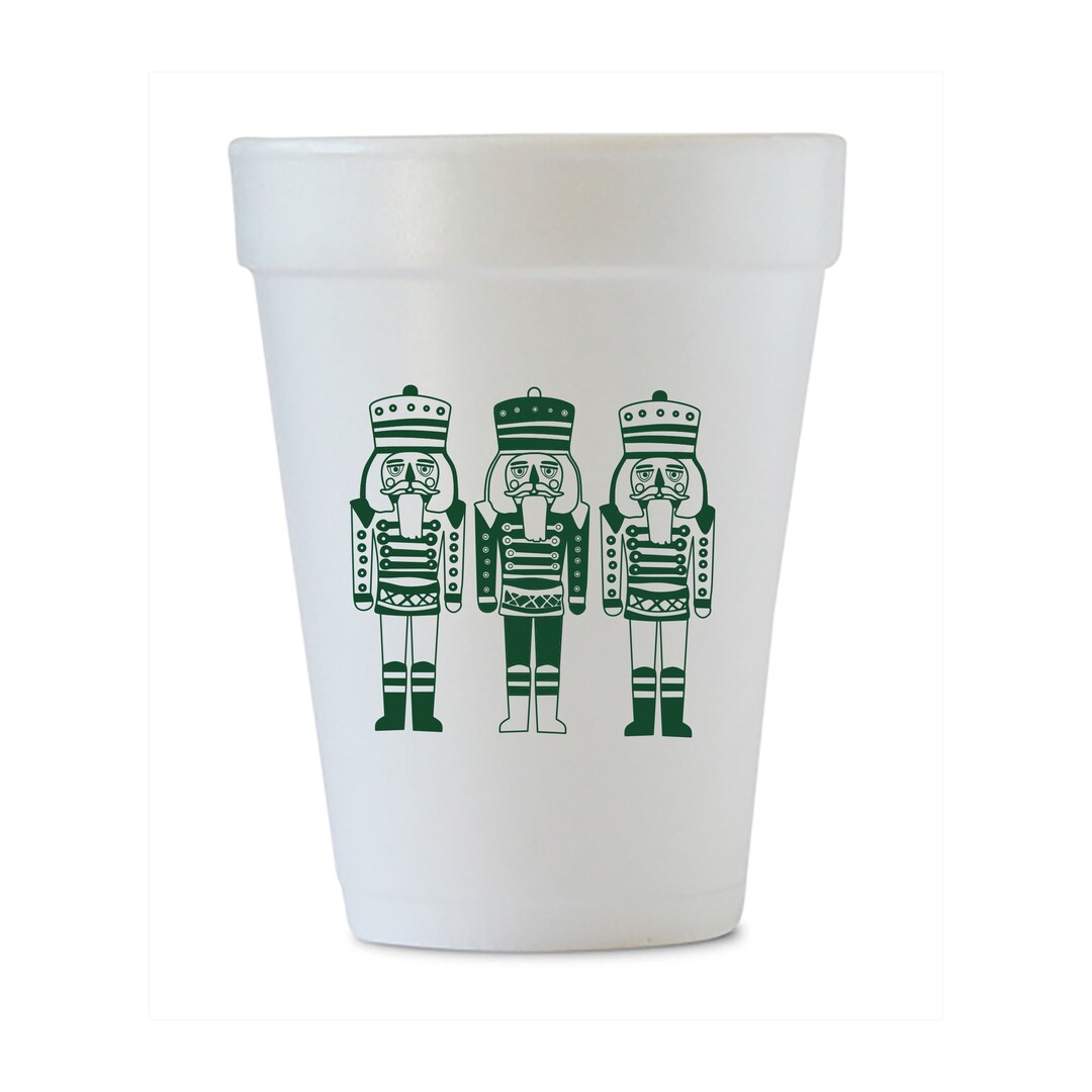 Nutcracker Styrofoam Holiday Cups Christmas Foam Cups Etsy