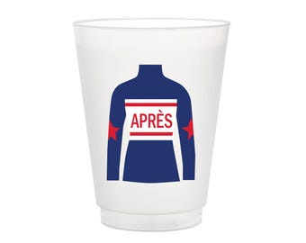 Après Sweater Ski Cups, Mountain Trip Frost Flex Cups, Full Color, Apres Ski, Set of 10