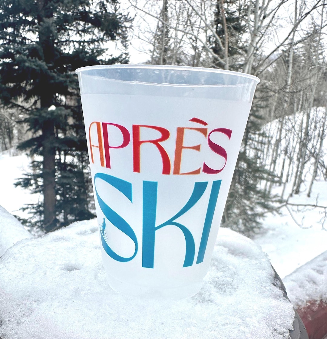 Apres Ski Cups, Ski Trip Frost Flex Cups, Shatterproof Cups, Mountain ...