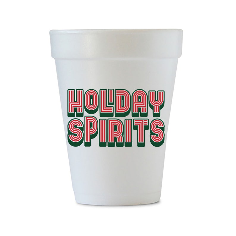 christmas styrofoam cups