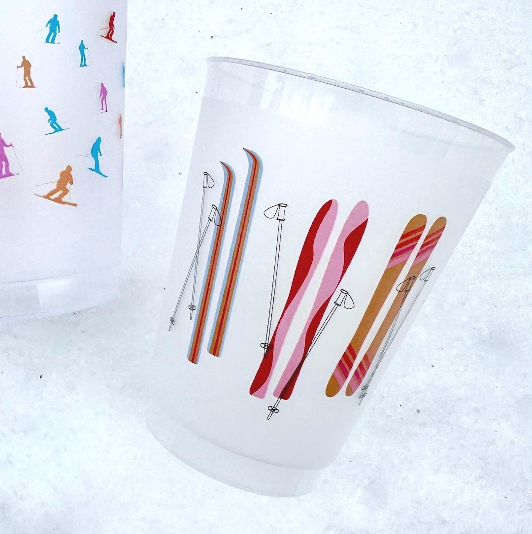 Ski Trip Frost Flex Cups, Skis Frost Flex Party Cups, Shatterproof Cups ...