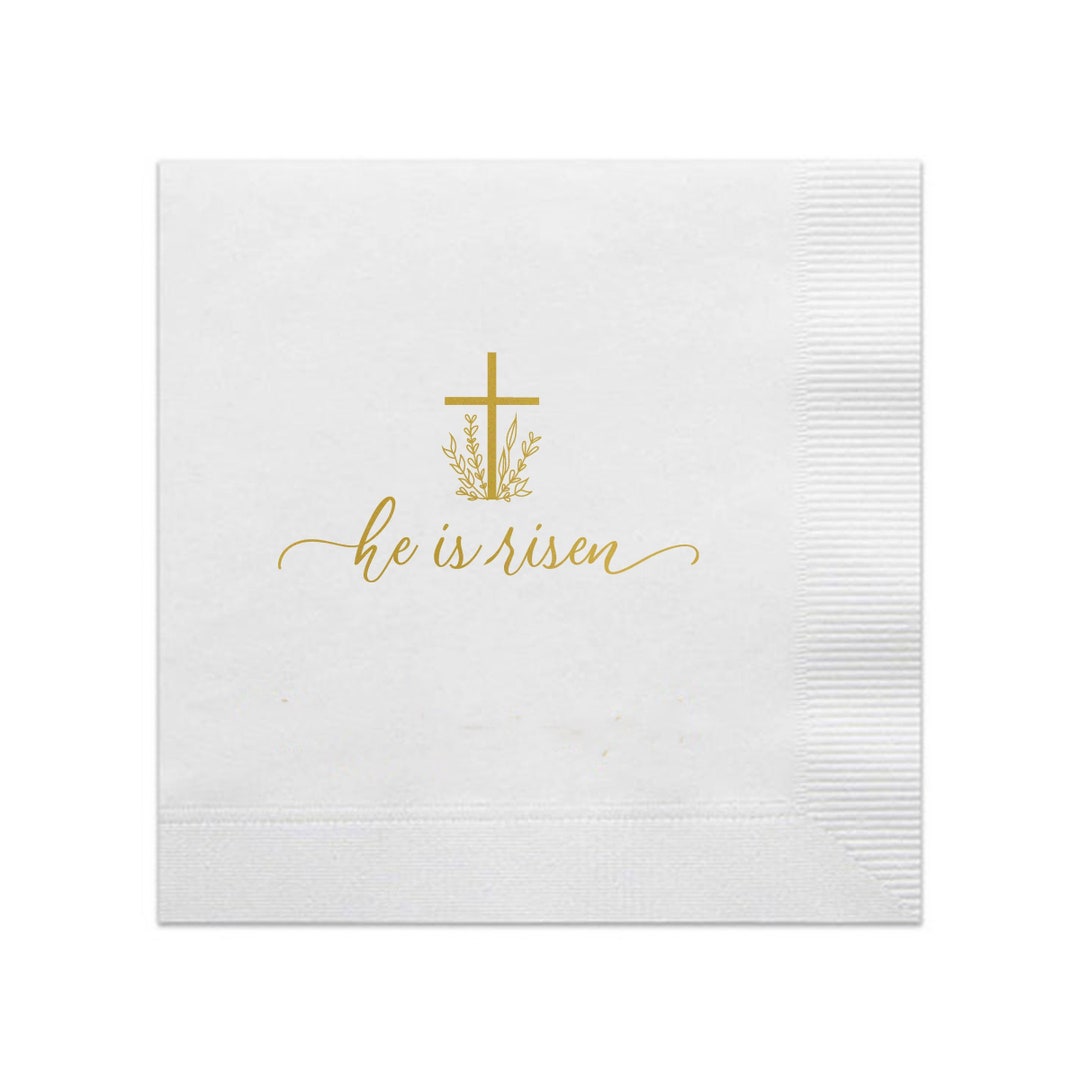 He is Risen Easter Cocktail Napkins, Easter Party Supplies, Easter