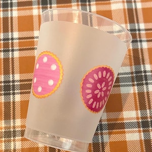 Thanksgiving Pies Frost Flex Cups, Full color Thanksgiving Cups, Pink Thanksgiving, Pie Cups, Thanksgiving Decor, Fall table, Set of 10