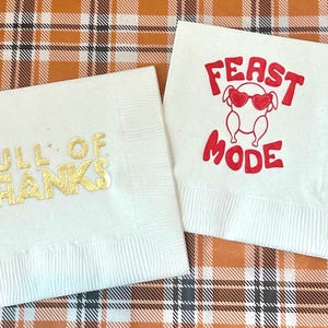 thanksgiving cocktail napkins
