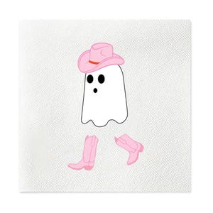 ghost cowgirl halloween napkins