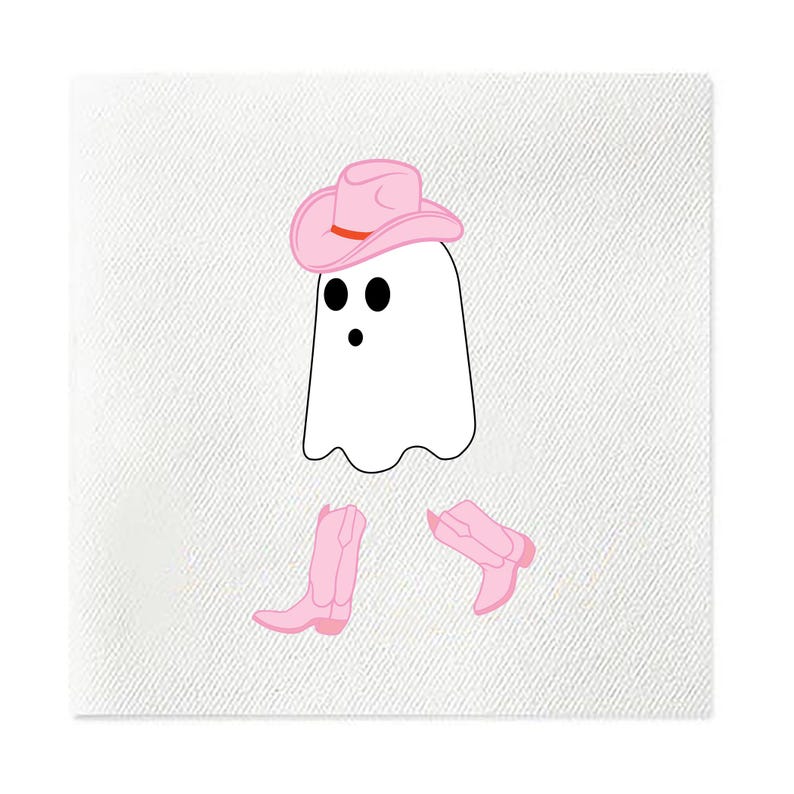 ghost cowgirl halloween napkins