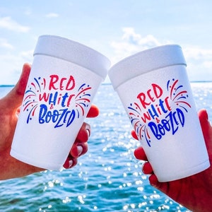 Red, White & Blue Styrofoam Cups
