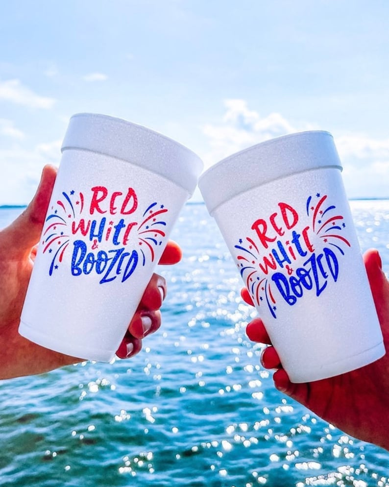 Red, White & Blue Styrofoam Cups