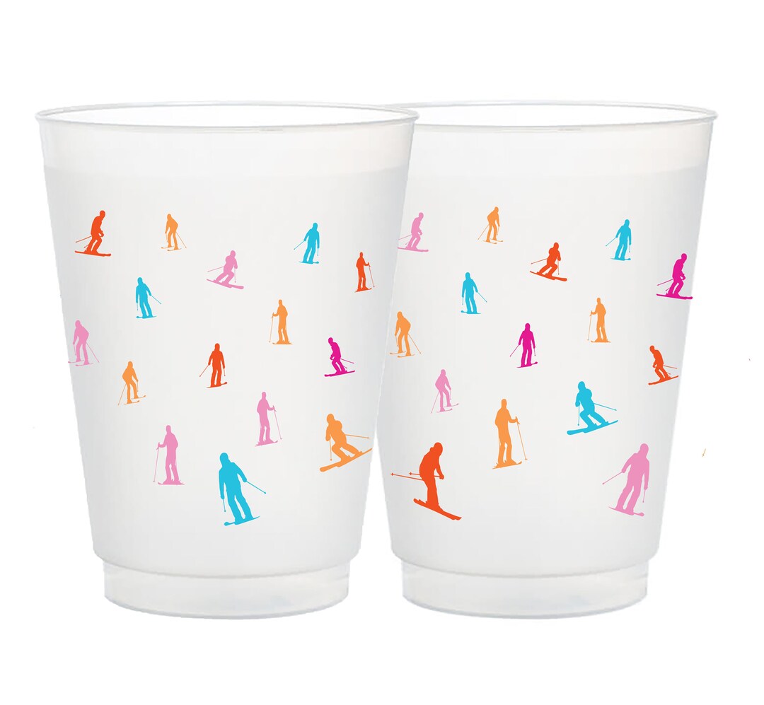 Ski Frost Flex Cups, Ski Trip Frost Flex Cups, Wrap, Shatterproof Party