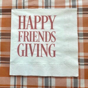 Happy Thanksgiving Napkins - 50-Pack Friendsgiving Decorations (4.3x7.9 Inch)