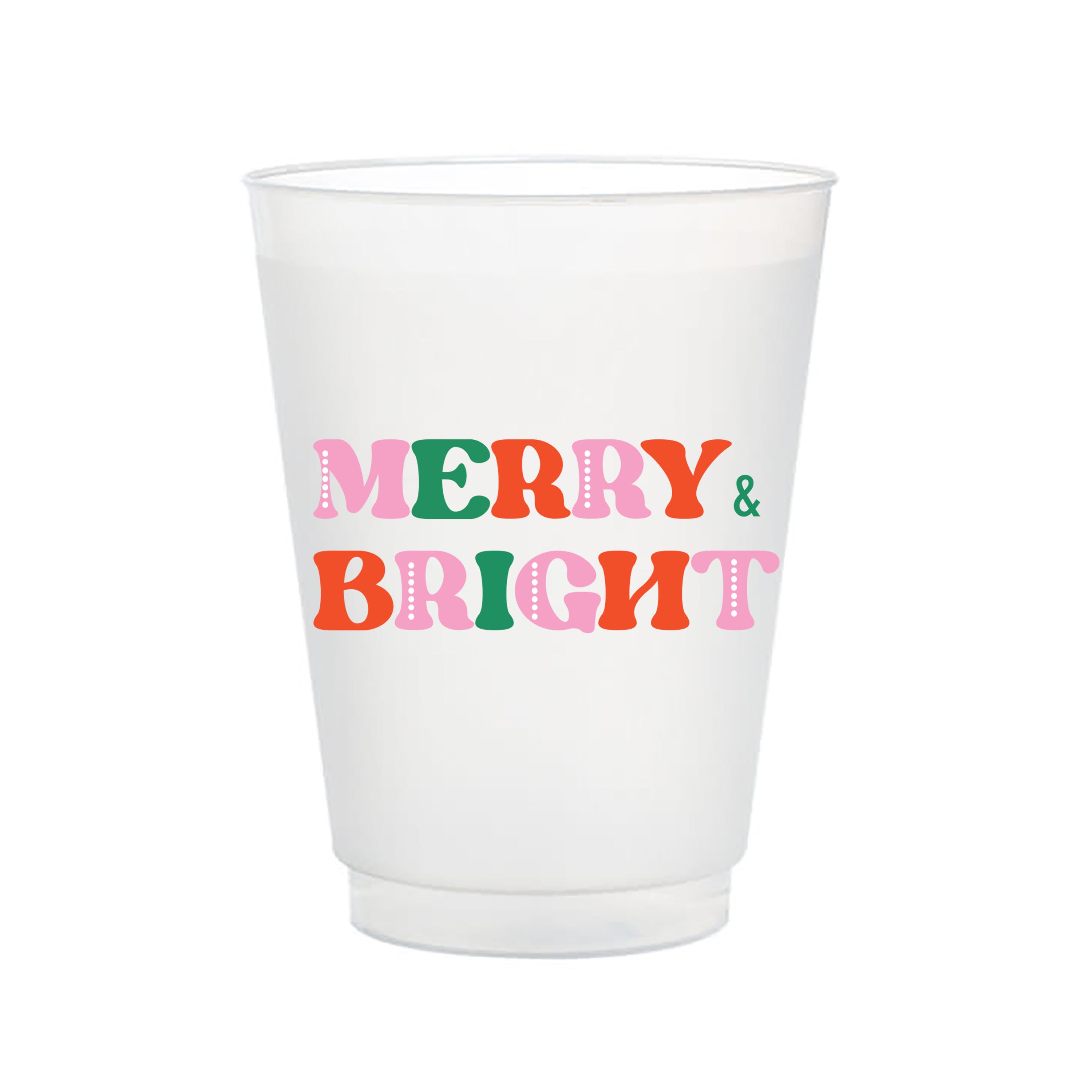 Personalized Frosted Christmas Cocktail Party Cups