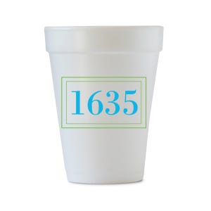 Address Styrofoam Party Cups, Personalized Housewarming Gift, Disposable Party Cups, Custom Address Cups, Personalized Address Styrofoam