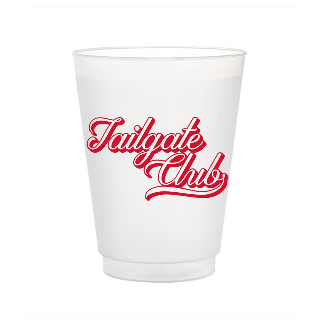 Tailgate Club Flex Cups, Gameday Shatterproof Cups, Football Frost Flex