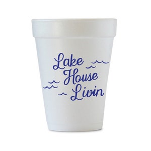 At Home Collection  Custom Vacation Home Drawing Foam Cups