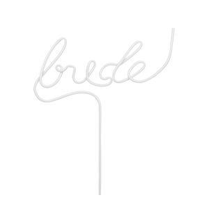 Bride Crazy Straw, White Crazy Straw, Custom Party Straw, Bachelorette Party Supplies, Party Favors, Bachelorette Decor, Bachelorette Gift