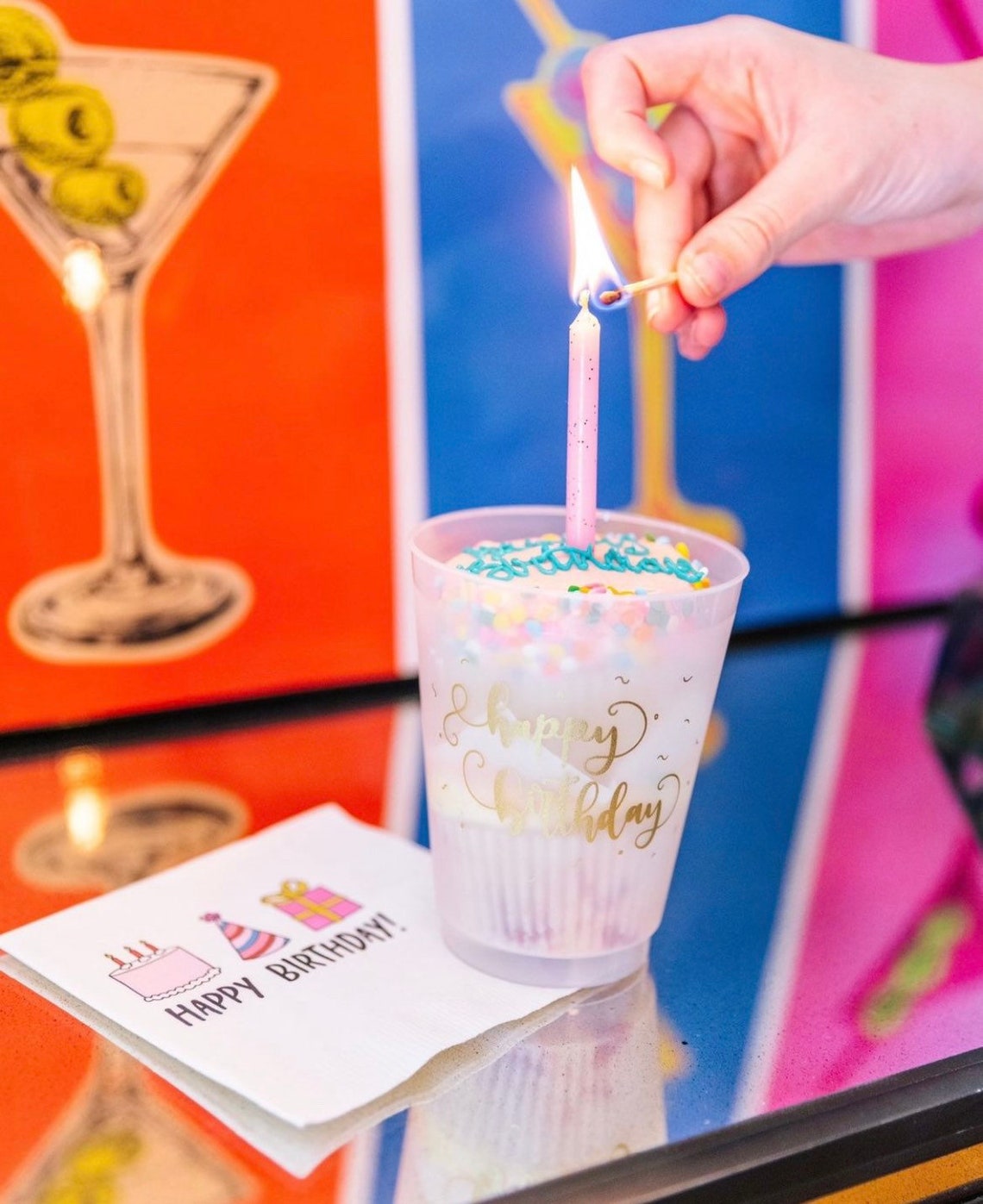 Happy Birthday Frost Flex Cups, Birthday Shatterproof Cups, Birthday