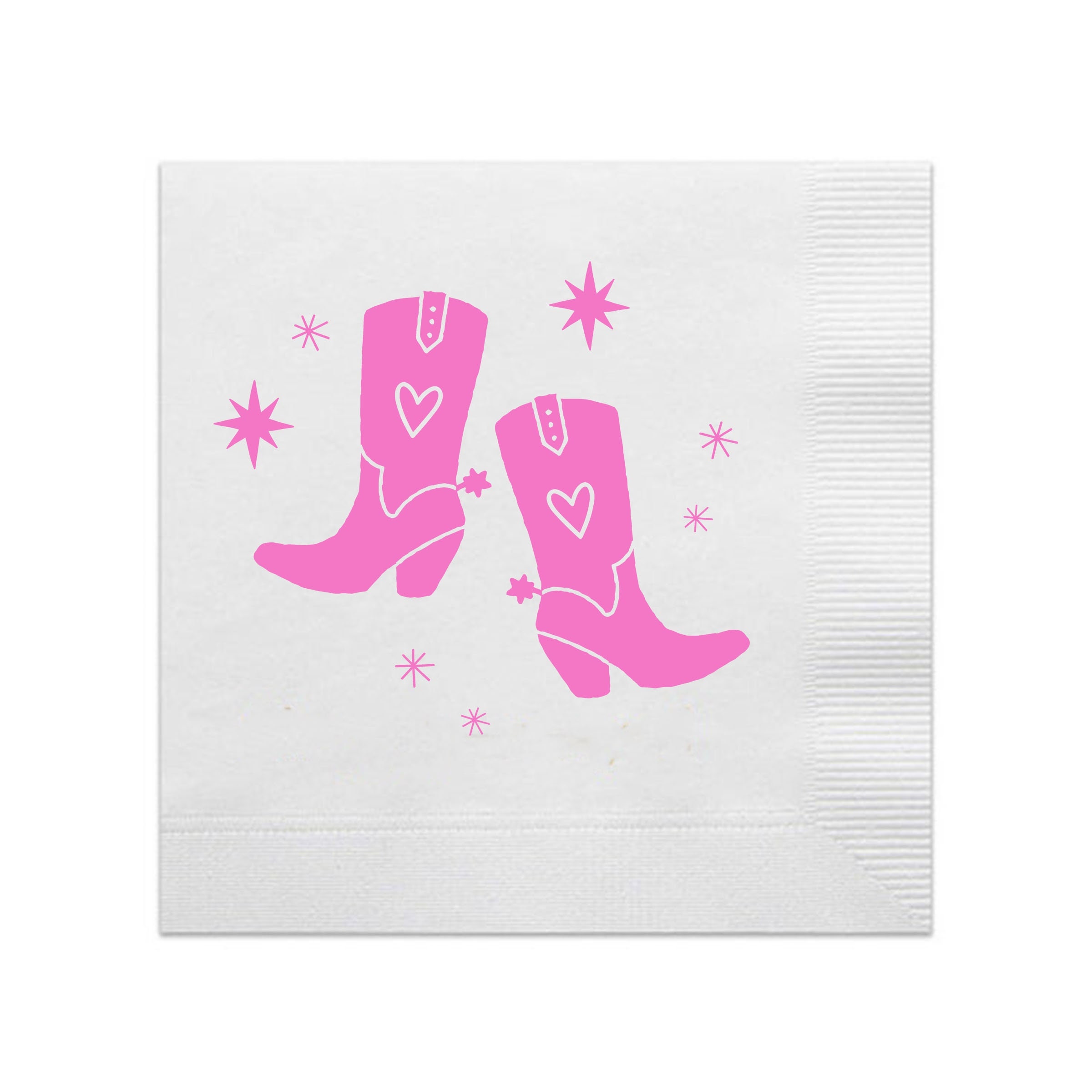 Pink Boots Napkins Cowgirl Boots Napkins Disco Cowgirl Bachelorette Napkins Rodeo Bachelorette Western Napkins Pink Rodeo Set