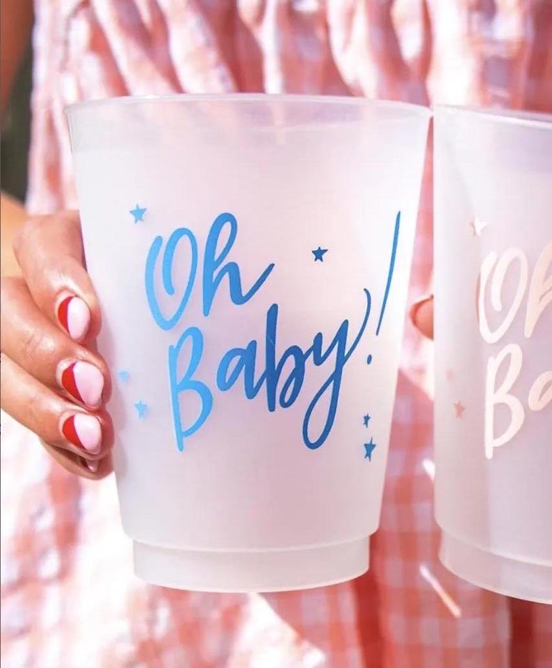 boy baby shower cups