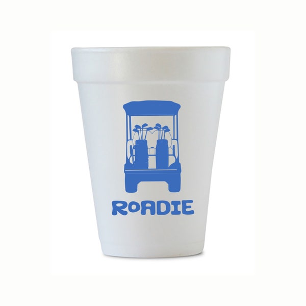 Roadie Styrofoam Cups, Roadie To-Go Cups, Golf Cart Cups, Golf Styrofoam, Golf Foam, Roadie Styrofoam, Cornflower Blue, Set of 12