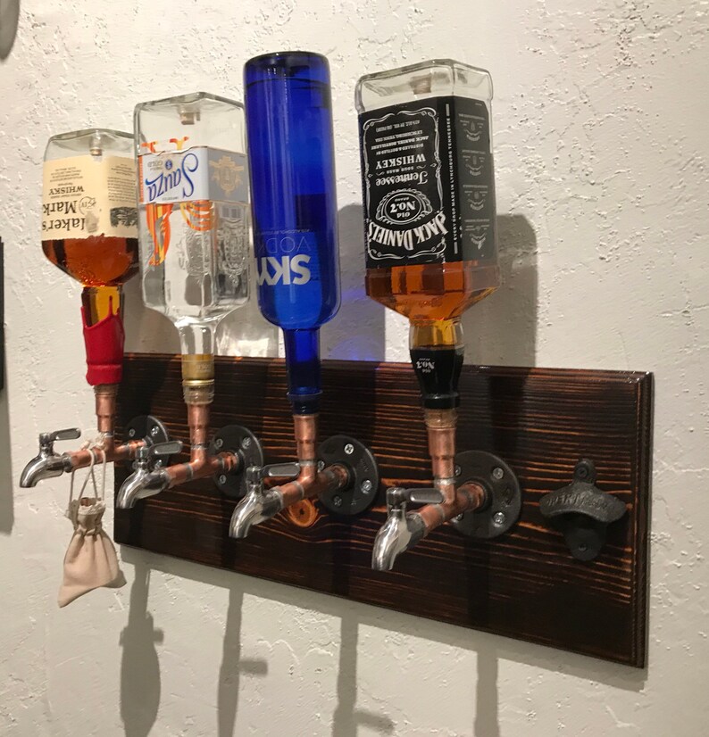 4 Tap Wall Mount Liquor Dispenser Etsy