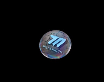 Blue Archive School Emblem Holographic 2.25&#39;&#39; Pin Button