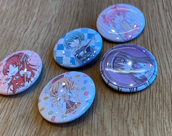 Puella Magi Madoka Magica 1.5 Inch Pinback Buttons