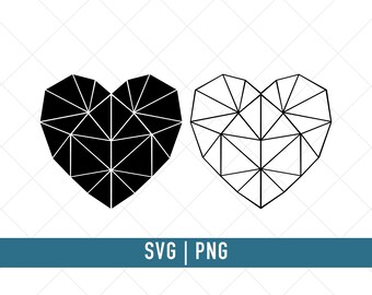 Geometric Heart SVG Files | Geomtric Heart Cut Files | Geometric Heart Vector Files | Valentine’s Day  SVG | Geometric Heart Clip Art |