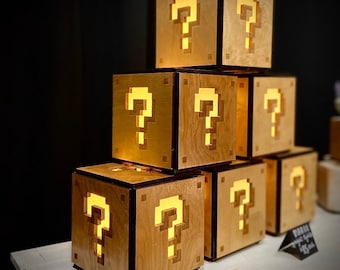 Mario Brothers, Mystery Cube, Nintendo, Nerd Lamp, LED Nightlight