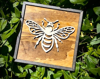 Rustic Farmhouse, Bee Decor, Wood Sign, Home Decor Bee Sign, Housewarming Gift