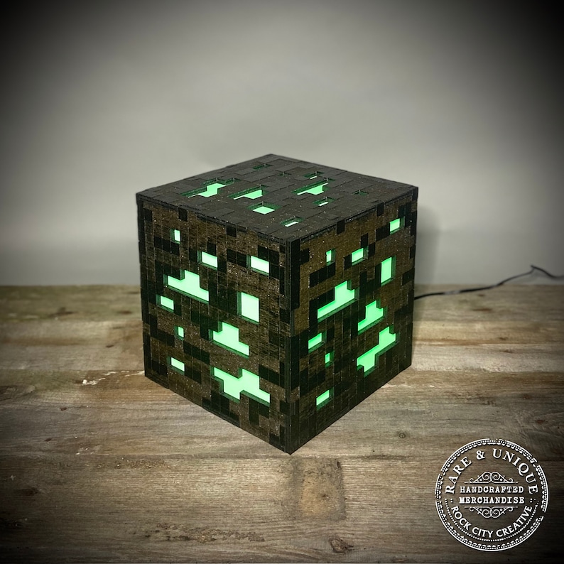 THE ORIGINAL Minecraft Inspired Ore Lamp, Nightlight, LED, Gamer Lamp, Nerd Gear, Mine Craft image 5