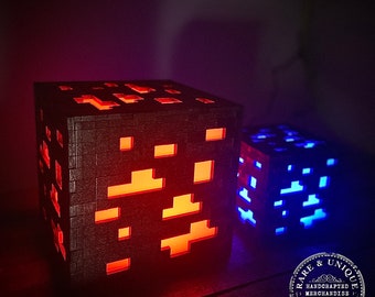 LA ORIGINAL Lámpara de mineral inspirada de Minecraft, luz nocturna, LED,  lámpara de jugador, Nerd Gear, Mine Craft -  México