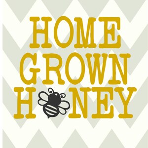 Home Grown Honey-Bee-SVG-DXF cut files-Digital Download