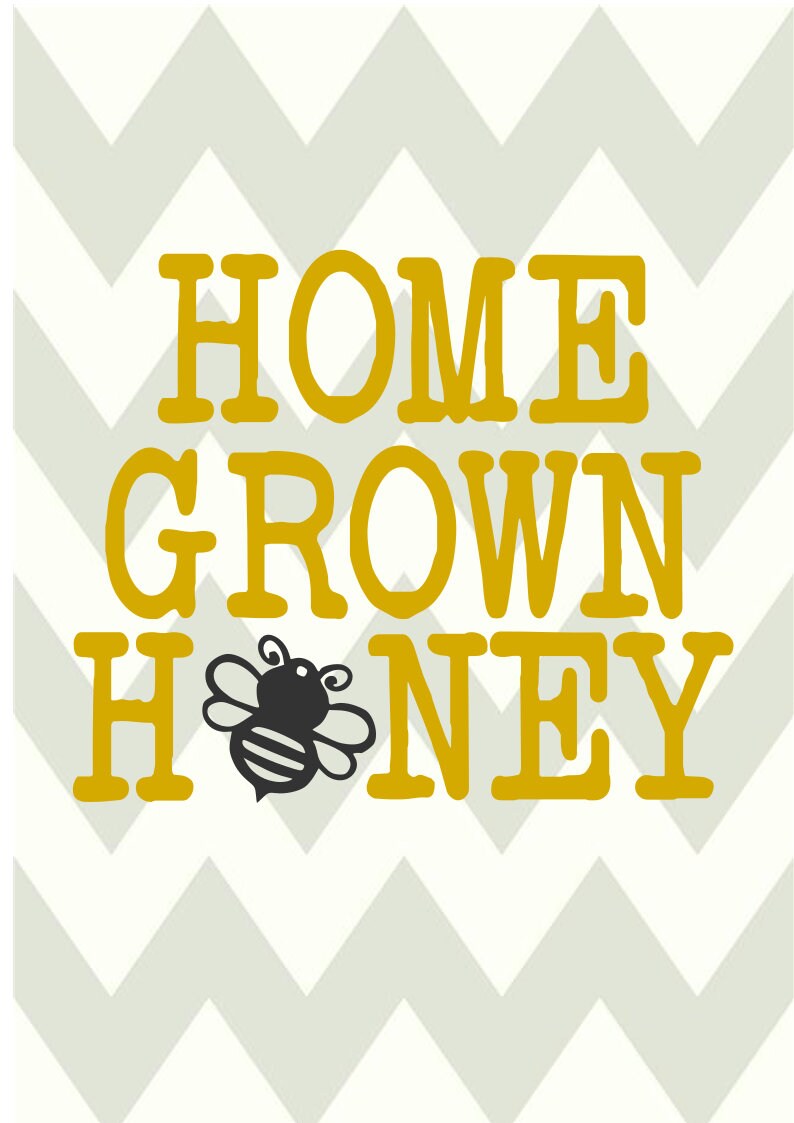 Download Home Grown Honey-Bee-SVG-DXF cut files-Digital Download | Etsy