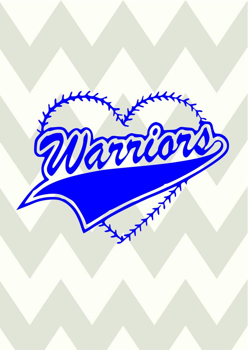Warriors-Baseball-SVG cut file | Etsy