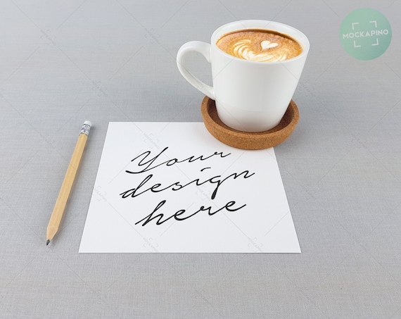 Mug Mockup Coffee Cup Square Paper Stationery White Paper