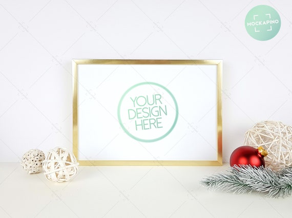 Download Free A4 Frame Gold Framed Mockups Christmas Frame Mockup Christmas Psd All Free Object Diy Free Psd Mockups PSD Mockup Templates