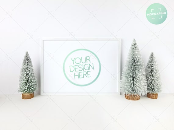 A4 Frame Mockup White Frame Mockup Christmas Frame Mockup
