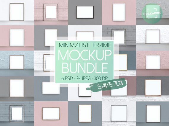 Frame Mockup Bundle Customizable Frame A4 Frame 8x10 Frame