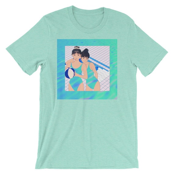 Vaporwave Aesthetic Anime Pool Short Sleeve Unisex T Shirt Etsy Mining pools & block explorer. etsy
