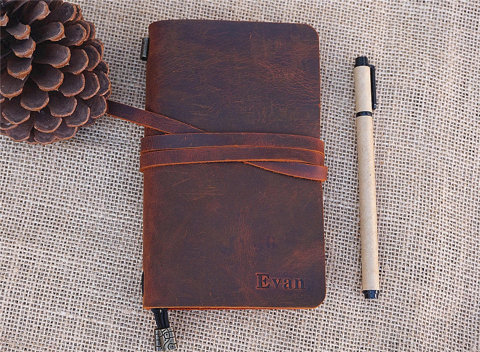 Custom Travel Journal Leather