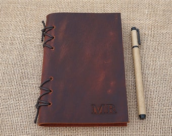 Personalized Leather Journal custom leather journal lined paper leather journal refillable mens journal custom journal handmade journal c