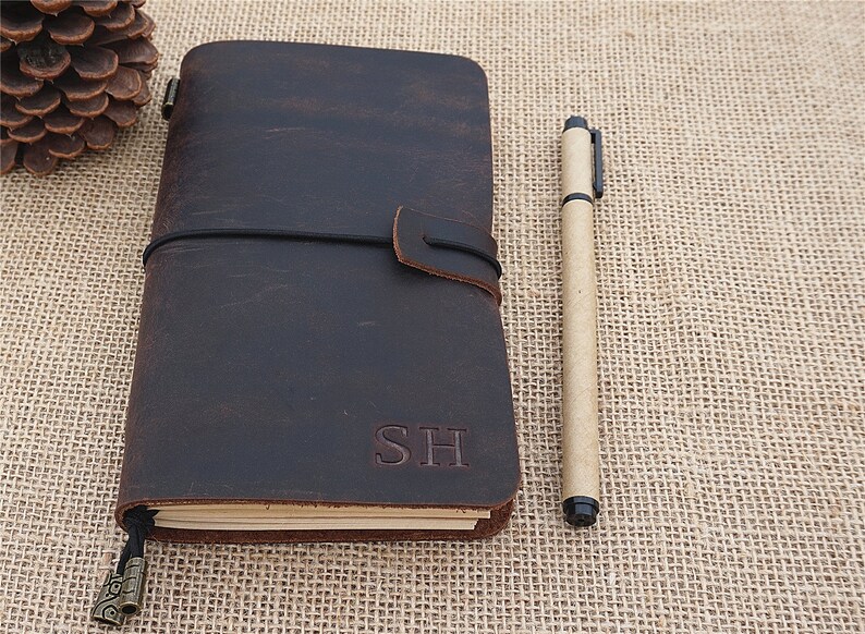 Travel Journal Personalized Leather Travel Journal Custom Etsy