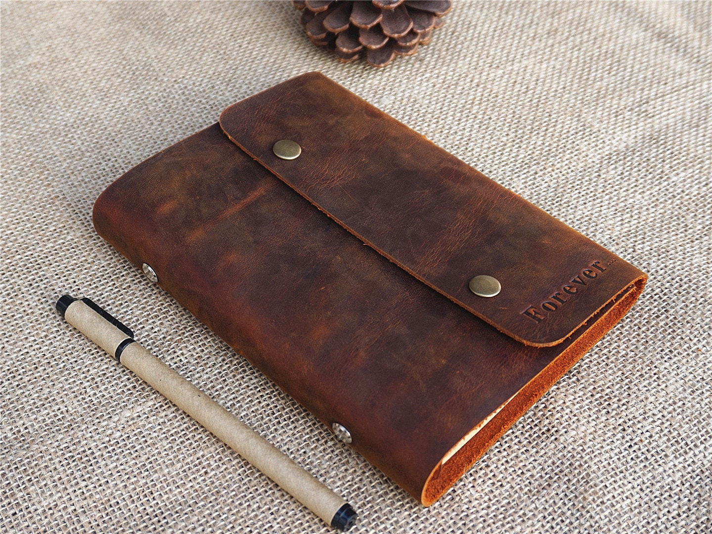 Handmade leather travel journal leather journal leather Etsy