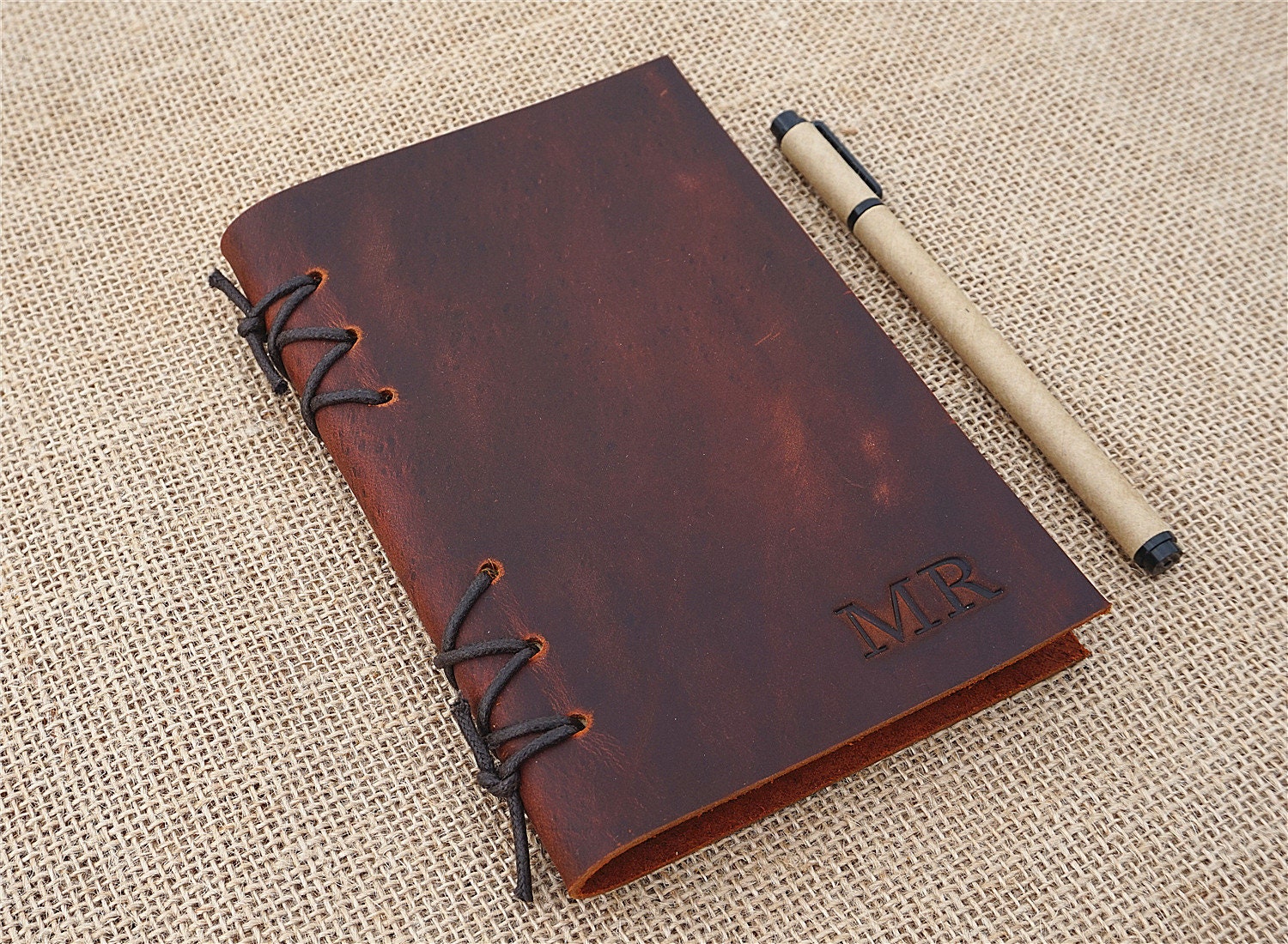 Personalized Leather Journal custom leather journal lined Etsy